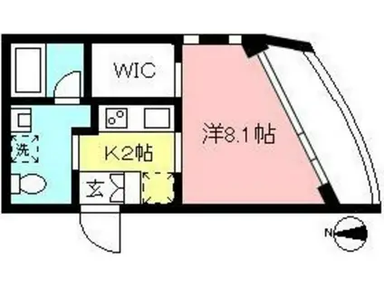 メゾンエスポワール(1K/4階)の間取り写真