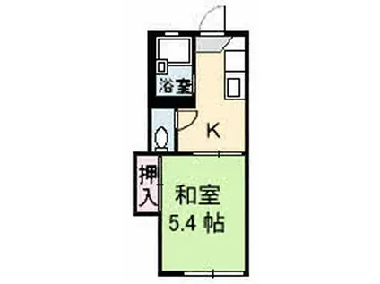 コーポ・シャロン(1K/1階)の間取り写真
