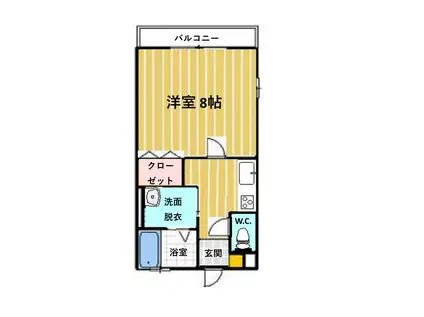 パークタウンIII(1K/1階)の間取り写真