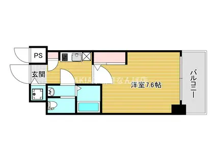 レジュールアッシュ難波MINAMI(1K/11階)の間取り写真