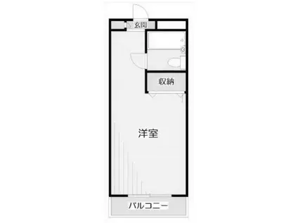 メゾンソレイユ(ワンルーム/2階)の間取り写真