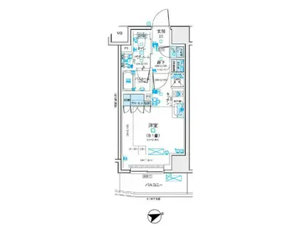 デュオステージ立川曙町(ワンルーム/2階)の間取り写真