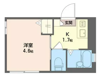 ビエナ・ストーン(1K/1階)の間取り写真