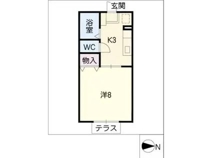 VIVRE FELICE(1K/1階)の間取り写真