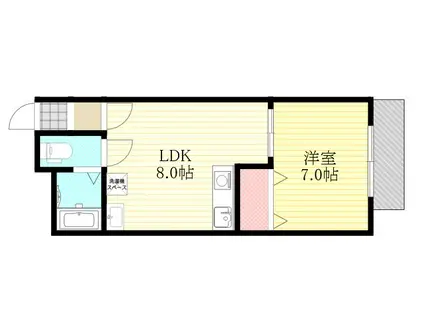 サンパレス新大阪(1LDK/5階)の間取り写真