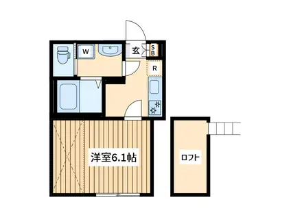 クレイス八王子4(1K/1階)の間取り写真