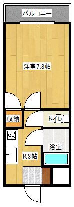 サンシャイン酒楽(1K/5階)の間取り写真