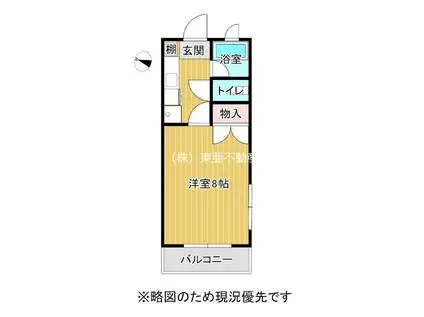 プラージュ桜公園(1K/2階)の間取り写真