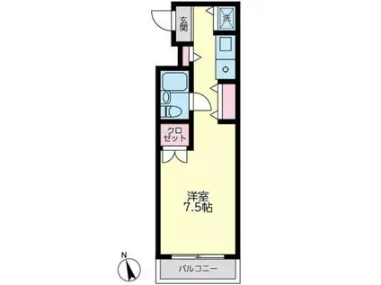 グランドレジデンス菊名(ワンルーム/2階)の間取り写真