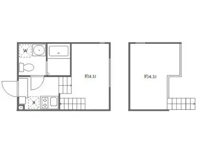 テラス祖師谷大蔵(ワンルーム/1階)の間取り写真