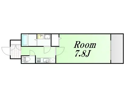 レジュールアッシュPREMIUM TWINーI(1K/12階)の間取り写真