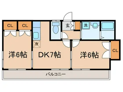 EMPEREUR FER ISHII(2DK/3階)の間取り写真