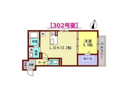 LE CIEL(1LDK/3階)の間取り写真