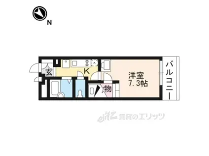 レオパレスエーデル菱屋西(1K/3階)の間取り写真