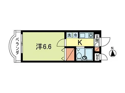 高円寺コーポ(1K/2階)の間取り写真