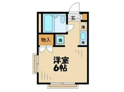 KSビル(1K/2階)の間取り写真