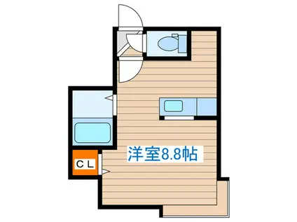 グランシュールA(ワンルーム/2階)の間取り写真