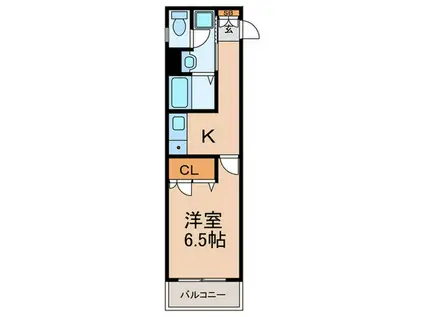 コンフォート(1K/1階)の間取り写真