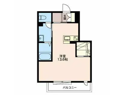 アンビエラ水落(ワンルーム/2階)の間取り写真