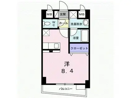 ルベルムII(2LDK/3階)の間取り写真