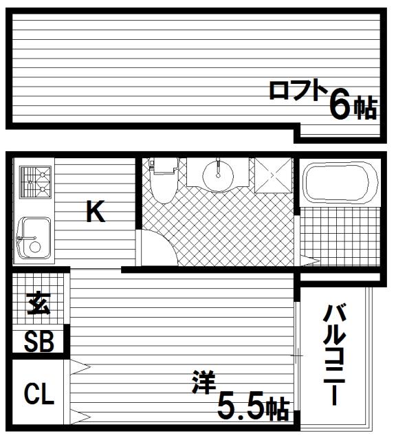ラネージュ神戸(1K/1階)の間取り写真