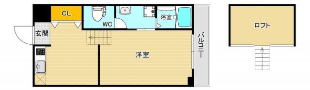 ブローテ石丸(ワンルーム/1階)の間取り写真