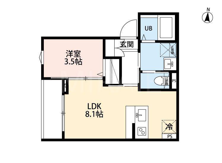 ROBOT HOME 桃浜町(1LDK/2階)の間取り写真