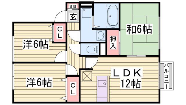 グランエストIII(3LDK/2階)の間取り写真