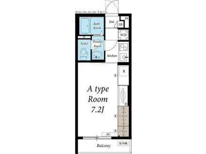 リブリ・大山(1K/2階)の間取り写真