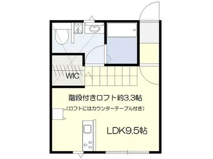 ラ・コッリーナ青葉(1K/1階)の間取り写真