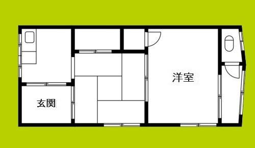 ＪＲ大阪環状線 桃谷駅 徒歩8分 2階建 築53年(2K/2階)の間取り写真