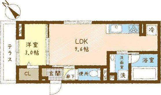 ＪＲ東海道本線 安城駅 徒歩5分 3階建 築1年(1LDK/3階)の間取り写真