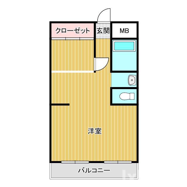 第3マンション南茨木(ワンルーム/2階)の間取り写真