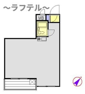 ヨーク新所沢(ワンルーム/3階)の間取り写真