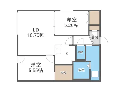フェスタリアN27(2LDK/2階)の間取り写真