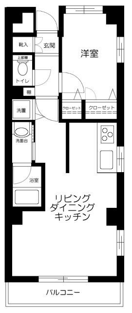 ガーデンホーム山王ヒルズ(1LDK/4階)の間取り写真
