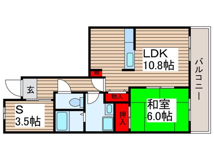 TS GARDEN 清瀬(1SLDK/1階)の間取り写真