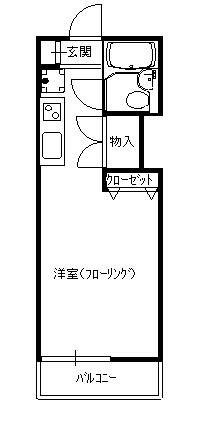 ガーデンパレス湘南台(ワンルーム/5階)の間取り写真