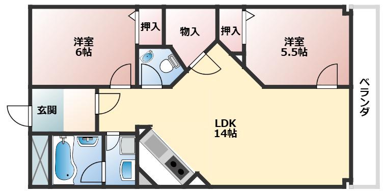 カーサー・アレグラ(3LDK/4階)の間取り写真
