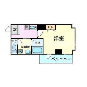 IF西梅田(1K/5階)の間取り写真