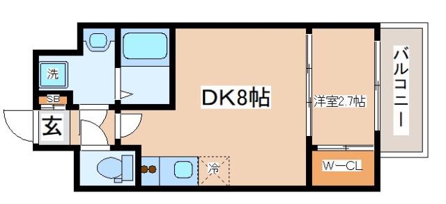 セレニテ神戸西エクラ(1LDK/7階)の間取り写真