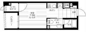 レックス多摩川レジデンス(1K/3階)の間取り写真