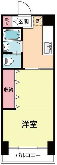 榎本ビル(1K/2階)の間取り写真