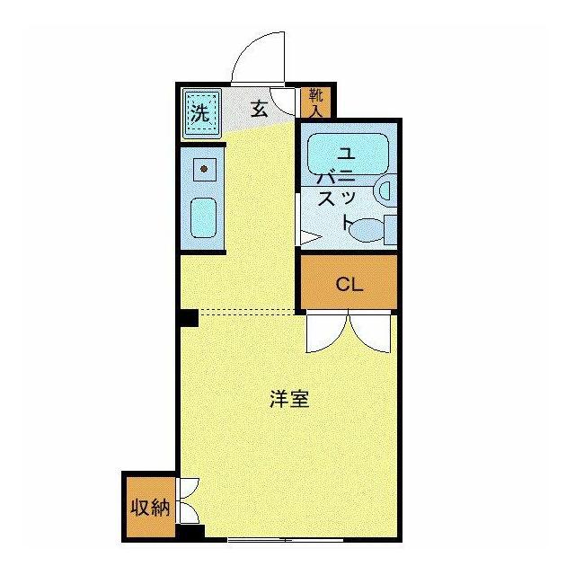 コンフォートマンション北戸田(ワンルーム/2階)の間取り写真