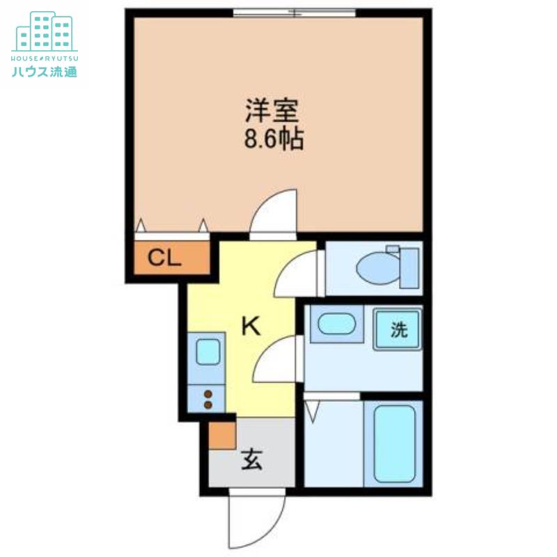 RESIDENCE時津イースト(1K/1階)の間取り写真