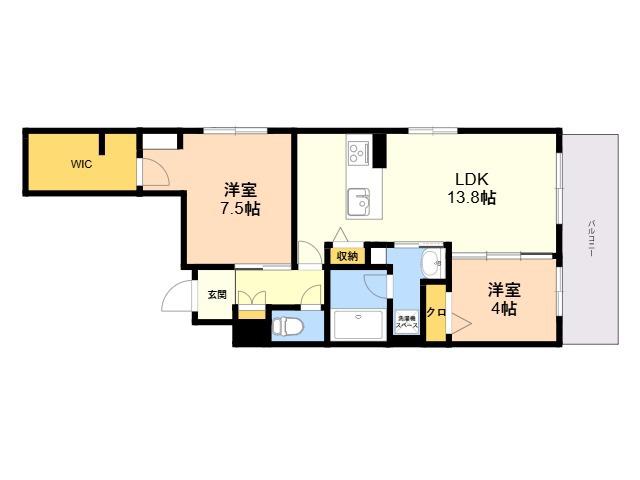 シャーメゾン セレーノ ベフ(2LDK/3階)の間取り写真