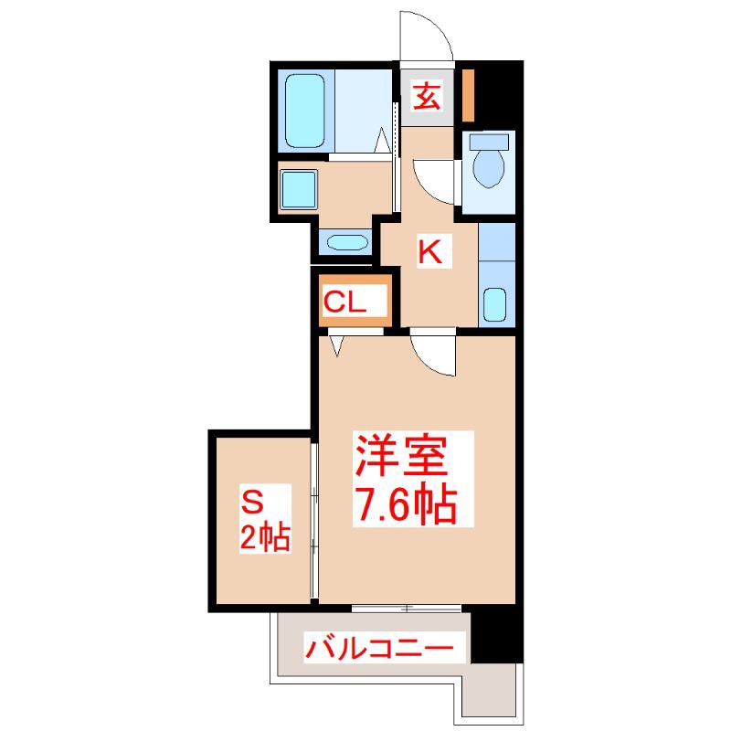 HISTORY(1SK/3階)の間取り写真
