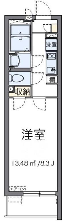 クレイノ陸王(1K/3階)の間取り写真