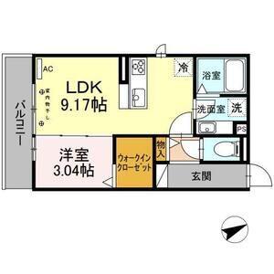 オルオル・ハレ(1LDK/3階)の間取り写真
