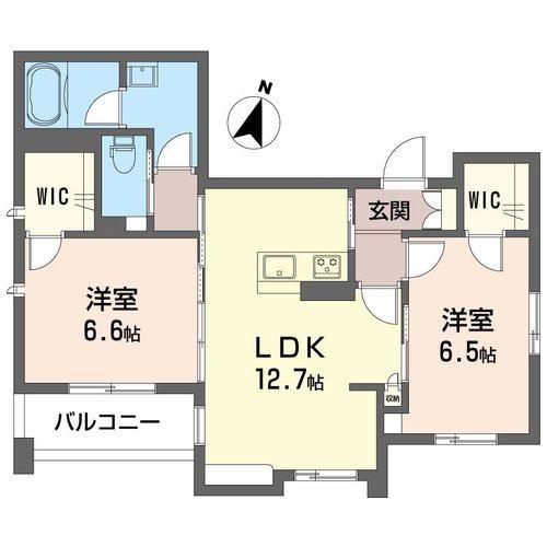 クオリスタ(2LDK/3階)の間取り写真
